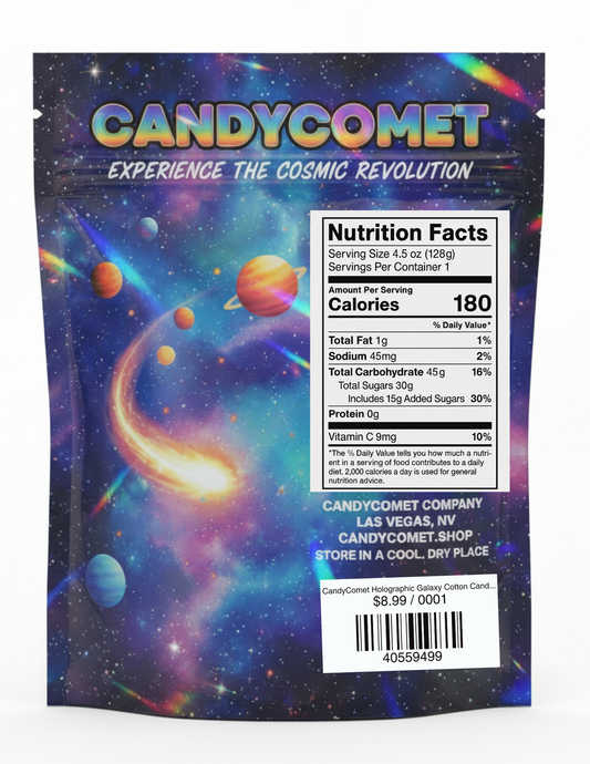 Candy Comet Holographic Galaxy Cotton Candy Gusherz