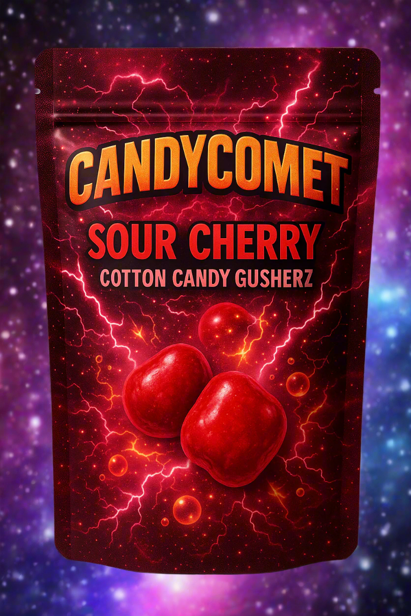Meteor Sour Cherry Cotton Candy Gusherz