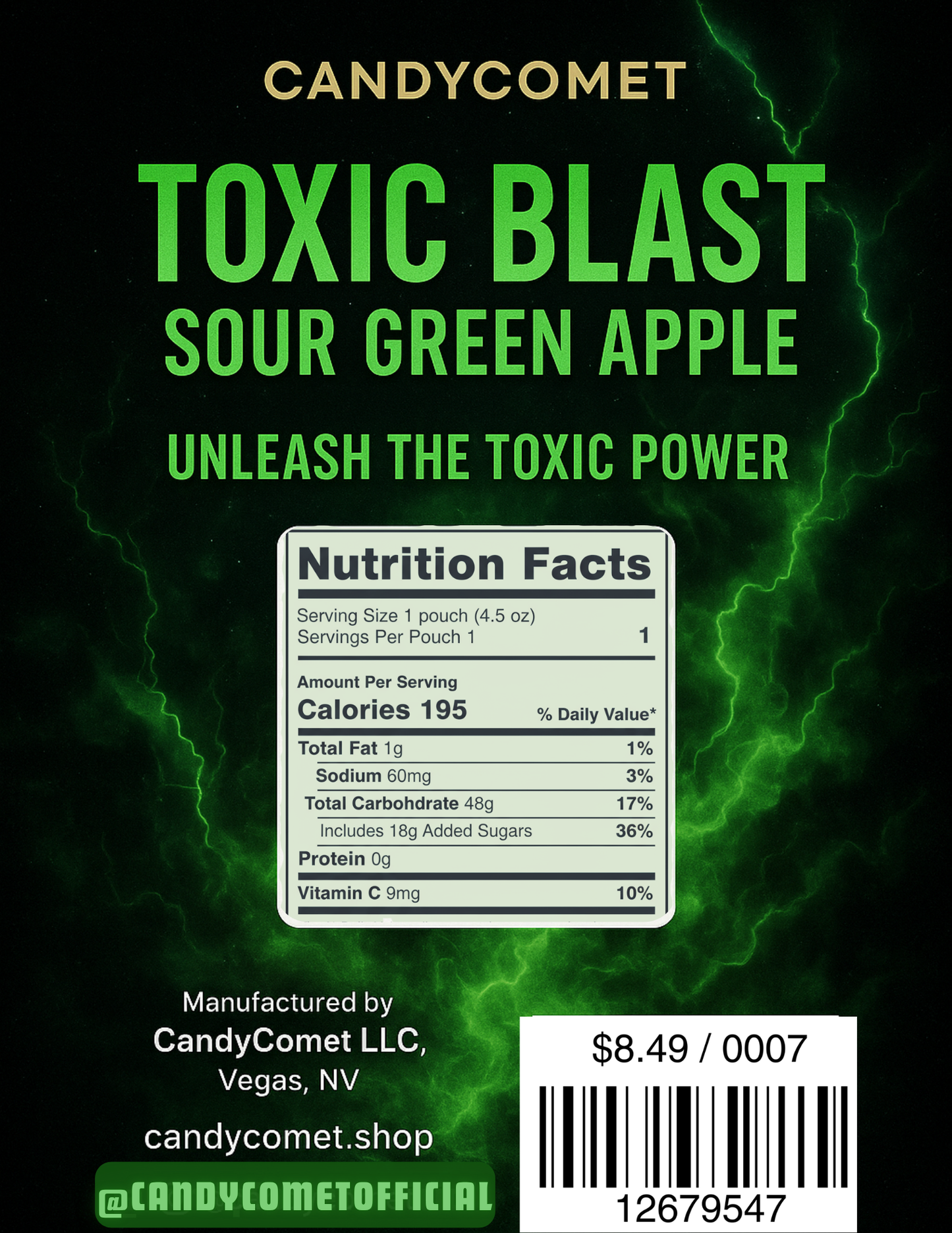 🍏☢️Toxic Blast Green Sour Apple