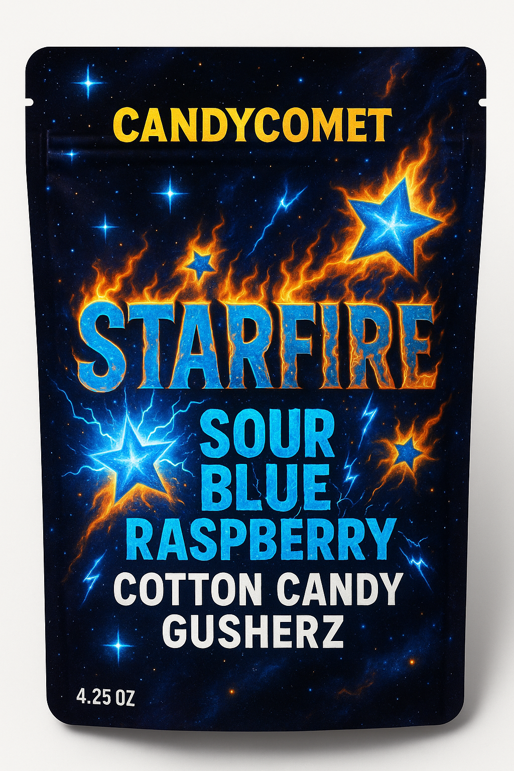 StarFire Sour Blue Raspberry Cotton Candy Gusherz
